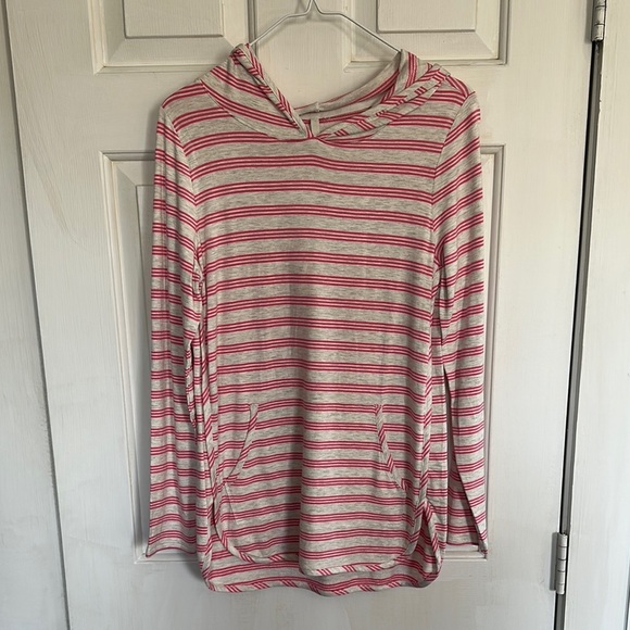 Market & Spruce pink stripped hoodie size small - Picture 1 of 4